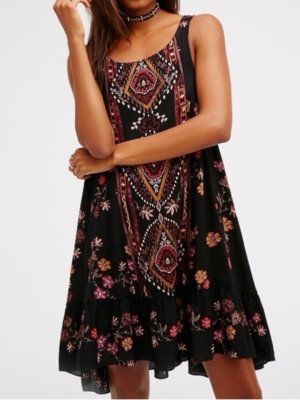 Free People Annka Border Slip Dress
